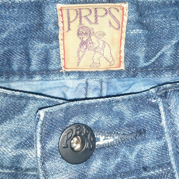 PRPS Demon Paint Splattered Distressed Button Fly 100% Cotton Jeans 33x35 - Picture 3 of 7